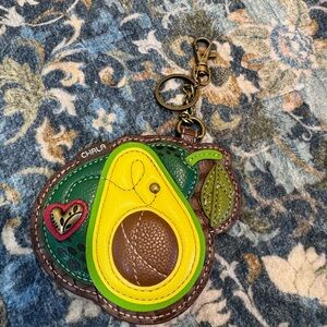 Chala Green and Yellow Avocado Bag Charm Keychain